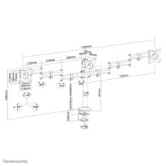 Neomounts Nosilec namizni za Ekran NM-D135D3BLACK