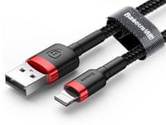 BASEUS Baseus USB Lightning kabel za iPhone 2,4A 1m Rdeča