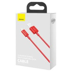 PRO Vrhunski kabelski kabel za Iphone USB - Lightning 2,4A 1m rdeč