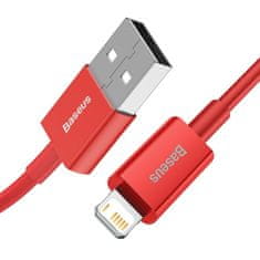 BASEUS Vrhunski kabelski kabel za Iphone USB - Lightning 2,4A 1m rdeč