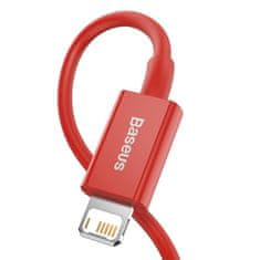 BASEUS Vrhunski kabelski kabel za Iphone USB - Lightning 2,4A 1m rdeč