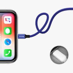 BASEUS Močan pleteni kabel USB Iphone Lightning 1,2 m črn