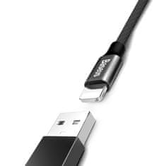 BASEUS Močan pleteni kabel USB Iphone Lightning 1,2 m črn