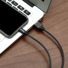 BASEUS Močan pleteni kabel USB Iphone Lightning 1,2 m črn