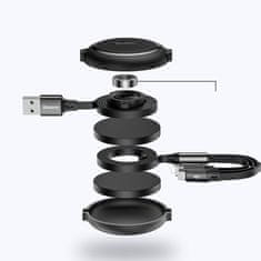 PRO 3-v-1 USB microUSB Iphone Lightning USB-C 3,5A kabel 35cm 120cm črn