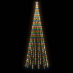 Vidaxl Novoletna jelka stožec 732 pisanih LED lučk 160x500 cm
