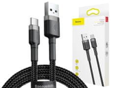 BASEUS 2m Baseus USB-C 2A kabel siva črna