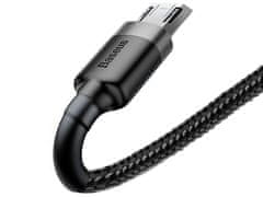 BASEUS 3m Baseus Cafule težki najlonski kabel micro USB 2A sive barve