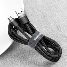 BASEUS 3m Baseus Cafule težki najlonski kabel micro USB 2A sive barve