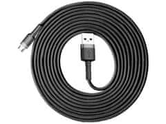 BASEUS 3m Baseus Cafule težki najlonski kabel micro USB 2A sive barve