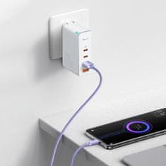 BASEUS Kabel za hitro polnjenje in prenos podatkov USB-C USB-C 100W 2 m vijolične barve