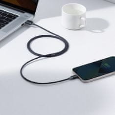 BASEUS Kabel za hitro polnjenje in prenos podatkov USB Iphone Lightning 2,4A 1,2 m črn