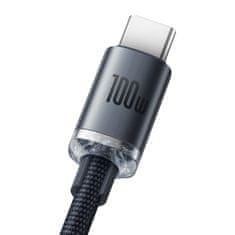 BASEUS Kabel USB-C za hitro polnjenje in prenos podatkov USB-C 100W 2m črn