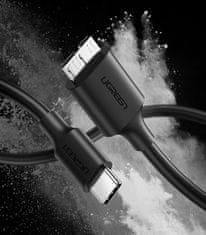 Ugreen Kabel USB-C - micro USB-B SuperSpeed 3.0 1m črn