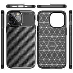 Nexeri Ohišje IPHONE 14 PRO MAX Oklepni udarno odporen Nexeri Carbon Fiber black