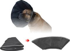 Dogextreme Zaščitna ovratnica s perjem za pse, trpežna, močna, lahka, udobna, pralna, Array 22-25 cm, dolžina ovratnice: 10,5