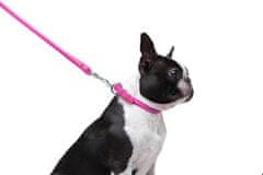 WAUDOG okrogla usnjena roza ovratnica za dolgodlake pse, roza 20-25 cm, širina ovratnika: 6 mm