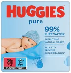 Huggies HUGGIES Pure Triplo vlažni robčki 56x3 kosov