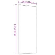 Vidaxl Ogledalo za vrata zlato 30x80 cm steklo in aluminij