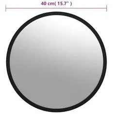 shumee Notranje konveksno prometno ogledalo črno Ø40 cm akril