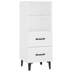 Vidaxl Komoda bela 34,5x34x90 cm konstruiran les