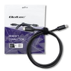 Qoltec kabel usb 2.0 tipa c | kabel usb 2.0 tipa c 240w | qc 5.0 | pd | 1m | črna