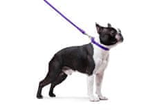 WAUDOG okrogla vijolična usnjena ovratnica za dolgodlake pse, vijolična 20-25 cm, širina ovratnika: 6 mm