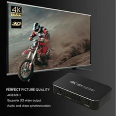 Northix HDMI stikalo - 4 vrata - 3D / 1080p / 4K 