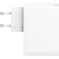 BASEUS GaN5 Pro polnilnik USB / USB-C 100W QC PD, bela