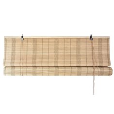 NEW Navojna rolete DKD Home Decor Poliester Temno rjava Bambus (120 x 3 x 175 cm)