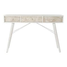 DKD Home Decor Konzola DKD Home Decor Fir Beige Metal White (120 x 36,5 x 76 cm)