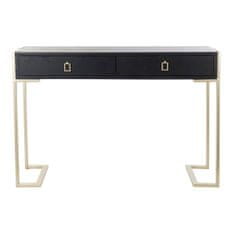 DKD Home Decor Konzola DKD Home Decor Black Golden Metal Wood (110 x 35 x 76 cm)