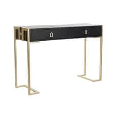 DKD Home Decor Konzola DKD Home Decor Black Golden Metal Wood (110 x 35 x 76 cm)