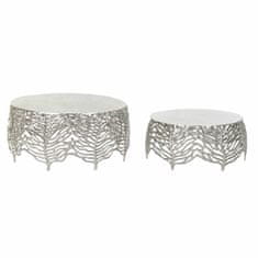 NEW Stranska miza DKD Home Decor Aluminij (2 pcs) (52 x 52 x 25 cm) (63.5 x 63.5 x 30.5 cm)