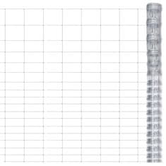 Vidaxl Vrtna ograja pocinkano jeklo 50x1,25 m srebrna