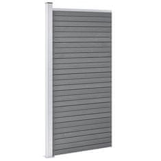 Vidaxl Ograjni panel WPC 95x186 cm siv