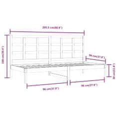 Vidaxl Dnevna postelja bela 90x200 cm trdna borovina