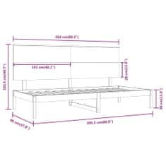 Vidaxl Dnevna postelja bela 90x200 cm trdna borovina