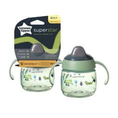 Tommee Tippee 478269 SUPERSTAR SKODELICA Z ROČAJI 190ML 4+ ZELENA