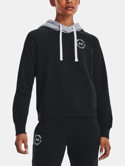 Under Armour Pulover Rival Fleece CB Hoodie-BLK