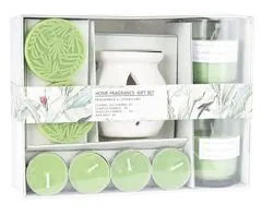 HOMESTYLING Aromalampa in darilni set dišečih sveč 9 kosov TROPICAL KO-CC5061530zele