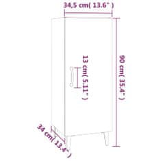 Vidaxl Komoda sonoma hrast 34,5x34x90 cm konstruiran les