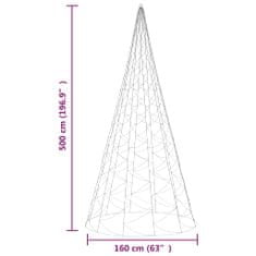 Vidaxl Novoletna jelka iz 1400 modrih LED lučk 300 cm