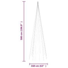 Vidaxl Novoletna jelka iz 732 hladno belih LED lučk 500 cm