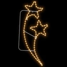 Vidaxl Svetlobna veriga zvezda 2 kosa s 180 toplo belimi LED lučkami