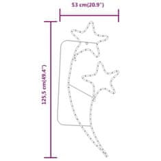 Vidaxl Svetlobna veriga zvezda 2 kosa s 180 toplo belimi LED lučkami