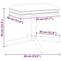 Vidaxl Stolček za noge temno siv 60x60x39 cm žamet