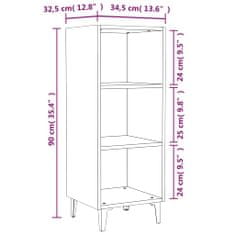 Vidaxl Komoda rjavi hrast 34,5x32,5x90 cm inženirski les