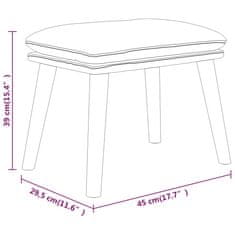 Vidaxl Stolček za noge gorčično rumen 45x29,5x39 cm žamet