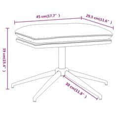 Vidaxl Stolček za noge rjav 60x60x39 cm tkanina iz mikrovlaken